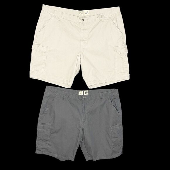 RedHead Cargo Shorts Mens Size 48 Khaki Gray Ripstop Cotton Outdoor Dad‎ Tan - Picture 1 of 9